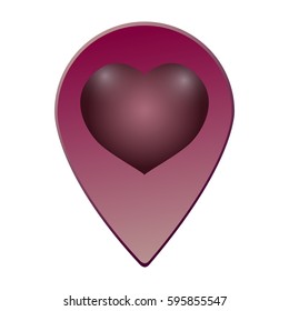 Isolated map pin on a white background, Vector illustration