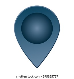 Isolated map pin on a white background, Vector illustration
