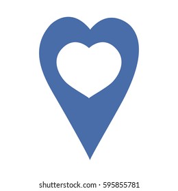 Isolated map pin on a white background, Vector illustration