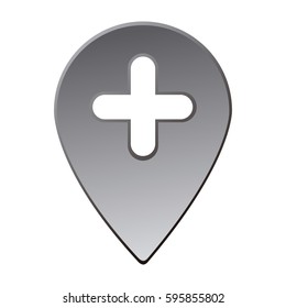 Isolated map pin on a white background, Vector illustration