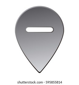 Isolated map pin on a white background, Vector illustration