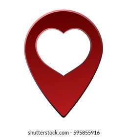 Isolated map pin on a white background, Vector illustration