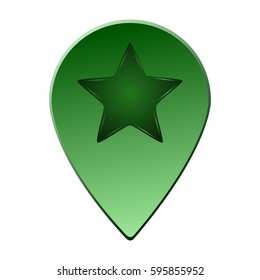 Isolated map pin on a white background, Vector illustration