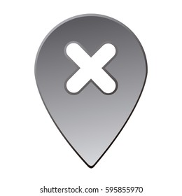 Isolated map pin on a white background, Vector illustration