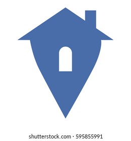 Isolated map pin on a white background, Vector illustration
