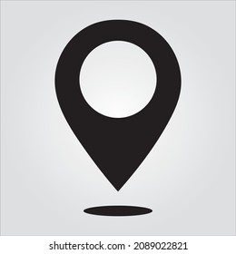 Icono de gráfico de vectores de clavija de mapa aislado