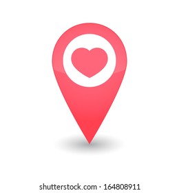 Isolated map pointer with an icon