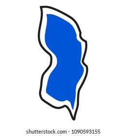 Isolated map of the state of New Jersey