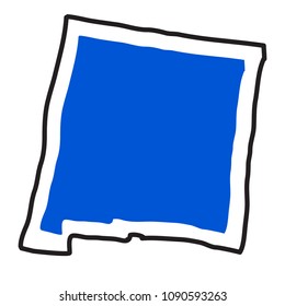 Isolated map of the state of New Mexico