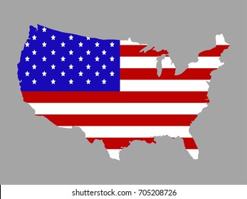 3d Rendering Usa Flag Map 스톡 일러스트 1167798226 | Shutterstock