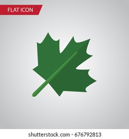 Isolated Maple Flat Icon. Oaken Vector Element Can Be Used For Oaken, Maple, Leaf Design Concept.