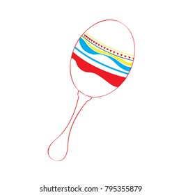 Isolated maraca icon on a white background, Vector illustration