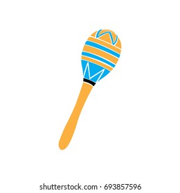 Isolated maraca on a white background, Vector illustration