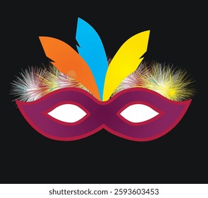 isolated mardi gras mask Brazil Grass Carnival Mask