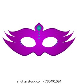 Isolated mardi gras mask on a white background, vector illustration