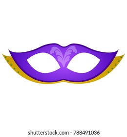 Isolated mardi gras mask on a white background, vector illustration
