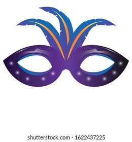 Isolated mardi gras theater mask icon - Vector