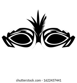 Isolated mardi gras theater mask silhouette- Vector