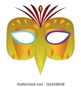 Isolated mardi gras theater mask icon - Vector