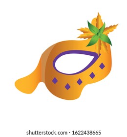 Isolated mardi gras theater mask icon - Vector