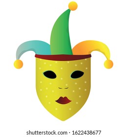 Isolated mardi gras theater mask icon - Vector