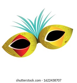 Isolated mardi gras theater mask icon - Vector