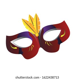 Isolated mardi gras theater mask icon - Vector