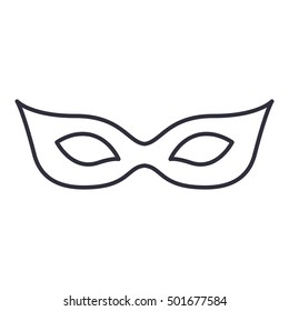 Isolated mask of carnival design