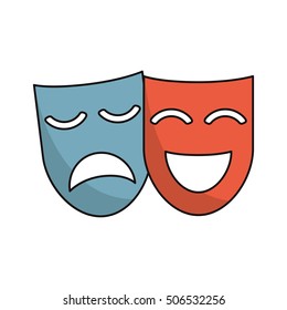 Isolated mask of carnival design