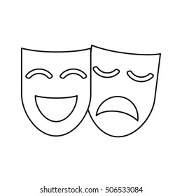 Isolated mask of carnival design