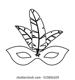Isolated mask of celebration design