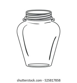 Isolated mason jar design