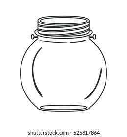 Isolated mason jar design