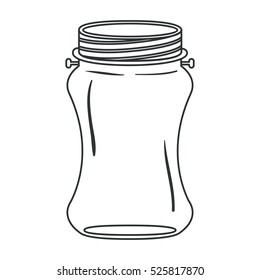 Isolated mason jar design