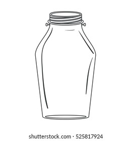 Isolated mason jar design