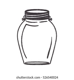 Isolated mason jar design