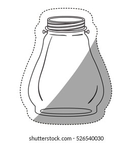 Isolated mason jar design