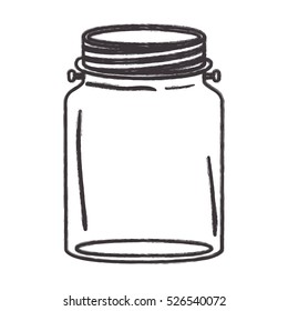 Isolated mason jar design