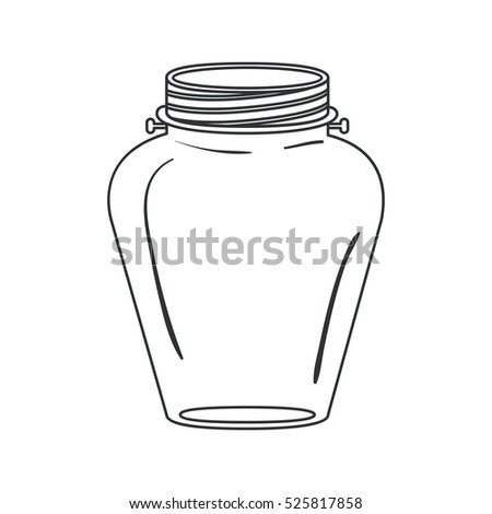 Isolated mason jar design
