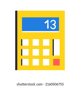 Isolated math calculator icon School supply flat design Vector illustration