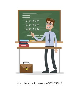 male math teacher cartoon