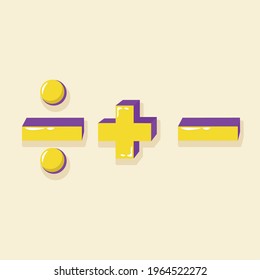 Isolated maths symbols school tools icons - Vector