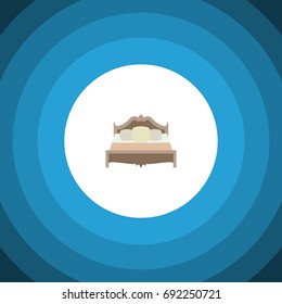 Isolated Mattress Flat Icon. Bedroom Vector Element Can Be Used For Mattress, Bed, Bedroom Design Concept.