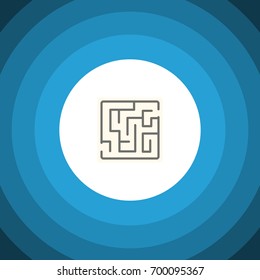 Isolated Maze Flat Icon. Labyrinth Vector Element Can Be Used For Labyrinth, Maze, Lost Design Concept.