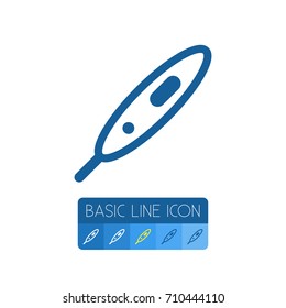 Isolated Measure Outline. Scale Vector Element Can Be Used For Thermometer, Mercury, Temperature Design Concept.