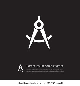 Isolated Measurement Dividers Icon. Compass Vector Element Can Be Used For Compass, Measurement, Dividers Design Concept.