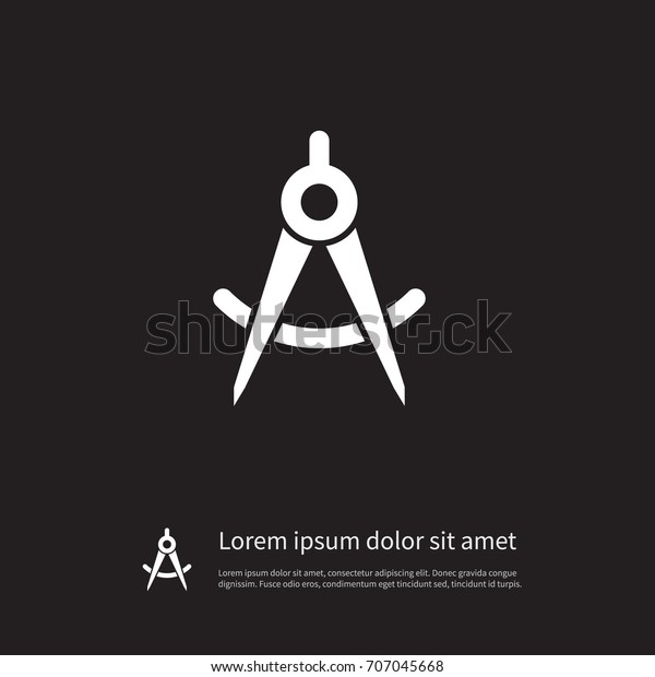 Isolated\
Measurement Dividers Icon. Compass Vector Element Can Be Used For\
Compass, Measurement, Dividers Design\
Concept.