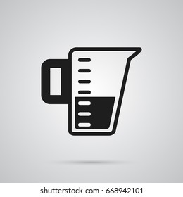 Isolated Measuring Cup Icon Symbol On Clean Background. Vector Measurement Element In Trendy Style.