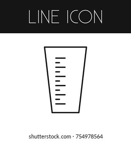 Isolated Measuring Outline. Capacity Vector Element Can Be Used For Capacity, Cooking, Measuring Design Concept.