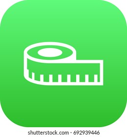 Isolated Measuring Tape Icon Symbol On Clean Background. Vector Meter  Element In Trendy Style.